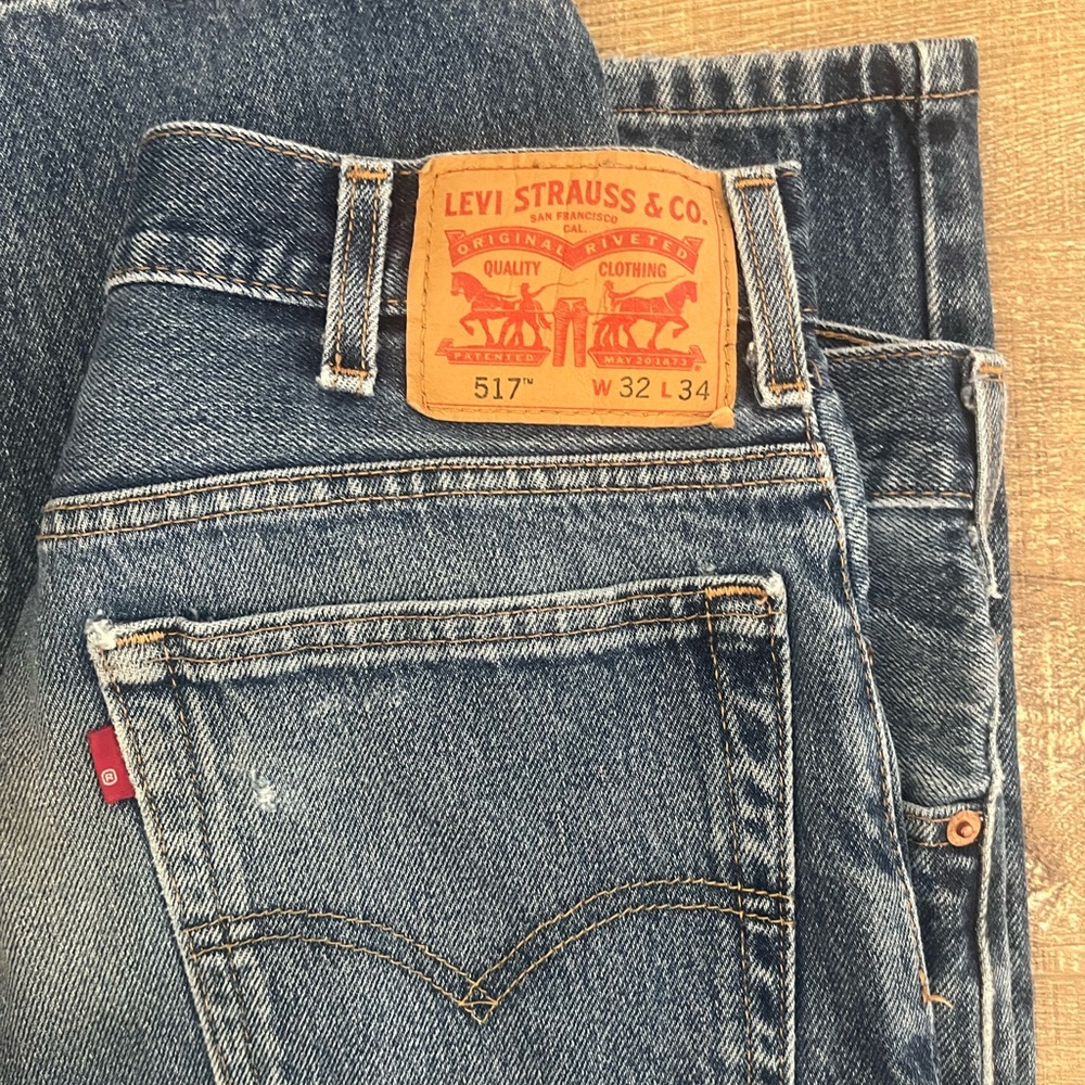 Mens Levis 517 bootcut jeans true blue
